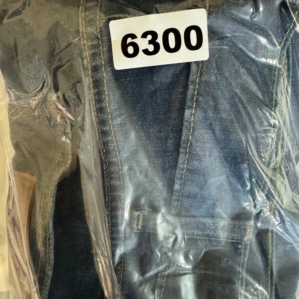 Wrangler Retro Mens Slim Straight‎ Jeans Blue Denim Y2K Western 38x32